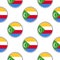 Seamless pattern from the circles with flag of Union of the Como