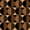 Seamless pattern of circles and squares in coffee colors