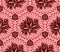 Seamless pattern of claret red lace