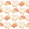 Seamless pattern classic asian style hand fan vector illustration