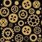 Seamless pattern with clock parts.