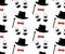 Seamless pattern of clothes elements hat, cane stick, bow tie, shoes of gentleman