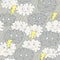 Seamless Pattern with clouds, rain, ligntning and thunder