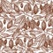Seamless pattern with cocoa.
