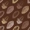 Seamless pattern with cocoa beans