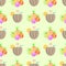 Seamless pattern coconut coconut party
