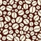 Seamless pattern with coffee beans. Vector illustration.