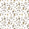 Seamless pattern coffee latte cappuccino