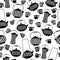 Seamless pattern with coffee pots