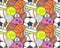 Seamless pattern with collection of Sports Balls