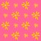 Seamless pattern with coloful flowers on white background.