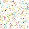 Seamless pattern with color confetti