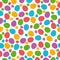Seamless pattern with color easter eggs over white background