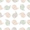 Seamless pattern color french fries scetch