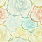 Seamless pattern with color hand drawing roses