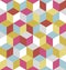 Seamless pattern of colored cubes. Endless multicolored cubic background