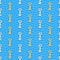 Seamless pattern with colorful anchors on blue