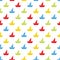 Seamless pattern with colorful boats