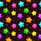 Seamless pattern with colorful bright stars