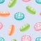 Seamless pattern with colorful cakes, cookies-16