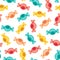 Seamless pattern - colorful candies