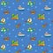 Seamless pattern with colorful childrens toys
