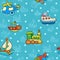 Seamless pattern with colorful childrens toys