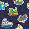 Seamless pattern with colorful childrens toys.