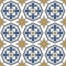 Seamless pattern from colorful floral Moroccan, Portuguese tiles, Azulejo, ornaments.