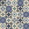 Seamless pattern from colorful floral Moroccan, Portuguese tiles, Azulejo, ornaments.