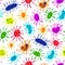 Seamless pattern with colorful germs.