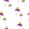 Seamless pattern with colorful kites vector