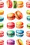 Seamless pattern with colorful macaroons. Watercolor illustration