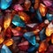 A seamless pattern of colorful precious stones