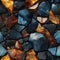 A seamless pattern of colorful precious stones