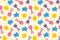seamless pattern with colorful sand toys child summer background