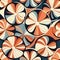 Seamless pattern with colorful seashells. Vector illustration. AI Generated