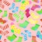 Seamless pattern with colorful socks