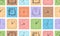 Seamless pattern with Colorful Square wall clock