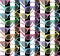 Seamless pattern with colorful sunglasses on striped background.