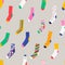 Seamless pattern with colorful trendy socks vector illustration