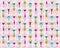 Seamless pattern colorful wine glasses