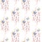 Seamless pattern with composition with corals and exotic fishes moonyfish. Watercolor illustration for fabric textile