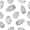 Seamless pattern with cones. Christmas pattern. Pinecones.
