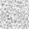 Seamless pattern with contour black-and-white