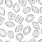Seamless pattern with contour diamonds. Blackand white color.
