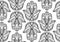 Seamless pattern with contour illustration of Hamsa