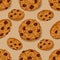 Seamless pattern with Cookies