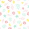 Seamless pattern with coral