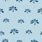 Seamless pattern cornflowers on blue background. Abstract simple drawn summer flowers print